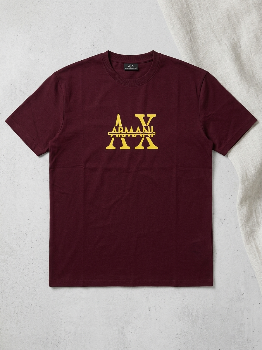 Mehroon Printed T-Shirt