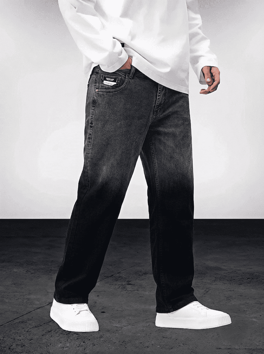 Janki Classy Black & Grey Jeans