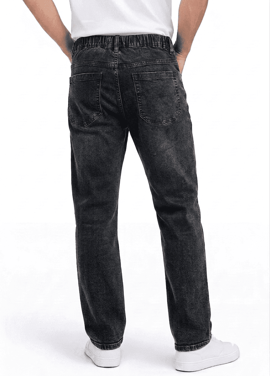 Black Classy Denim Jeans Detail