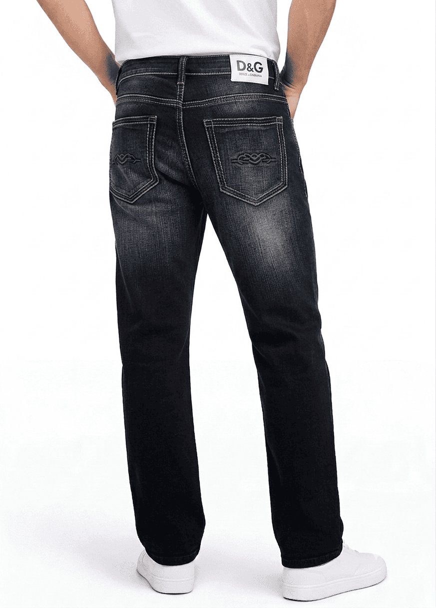 Gankii Black Jeans Detail