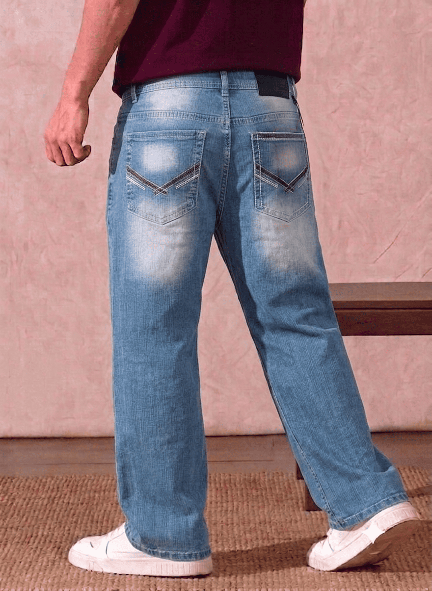 Stylish Light Blue Jeans for Party Wear Detail