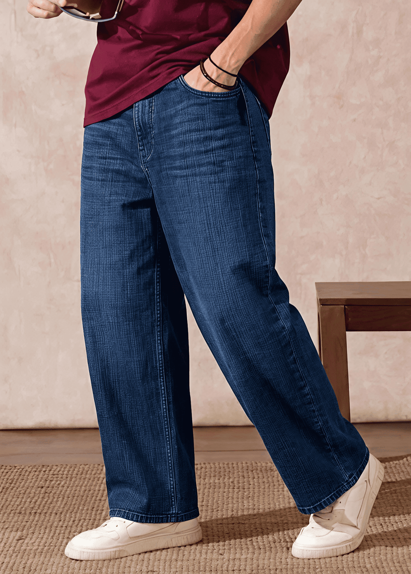 Over-Sized Blue Jeans