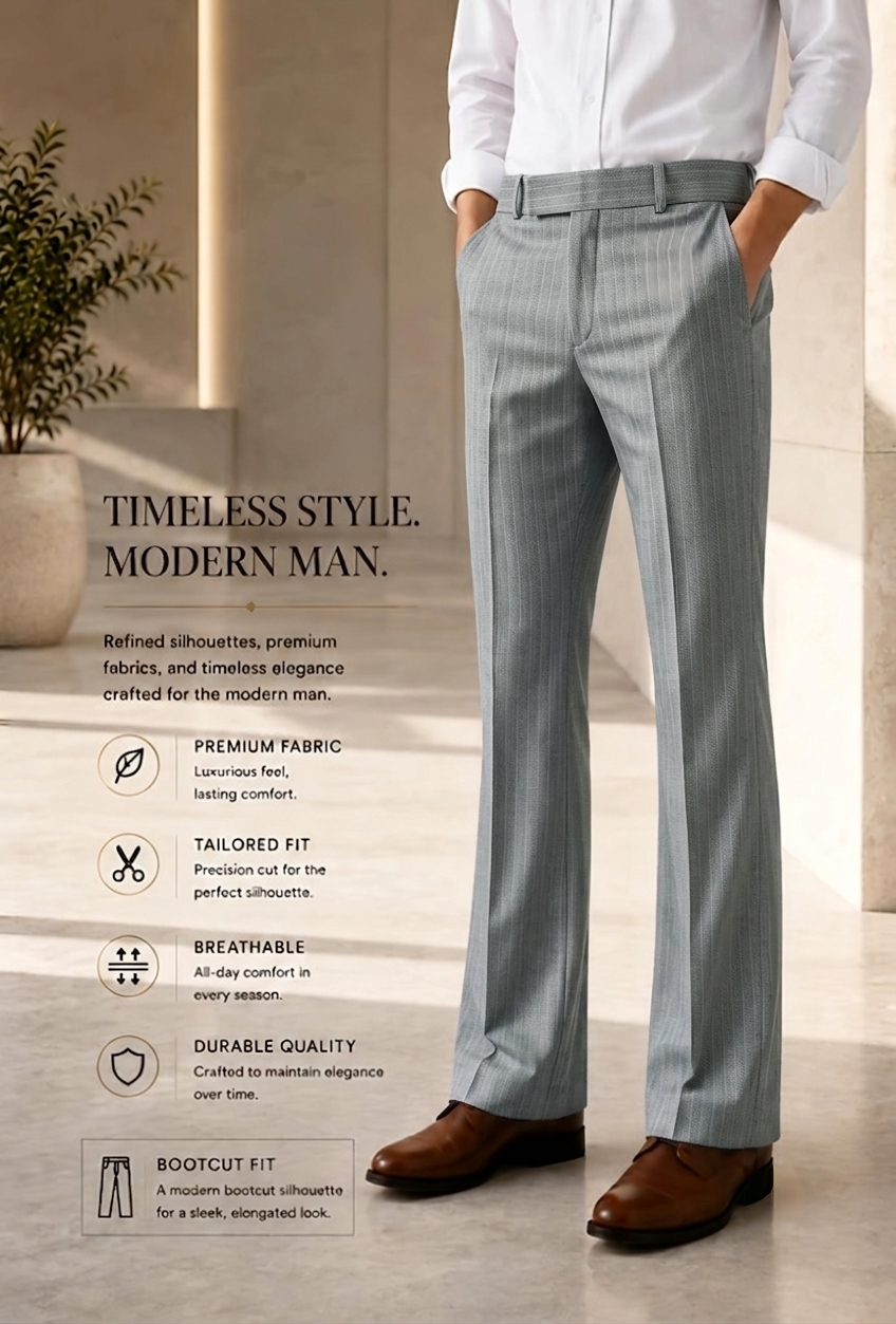 Men Bot Cut Trouser