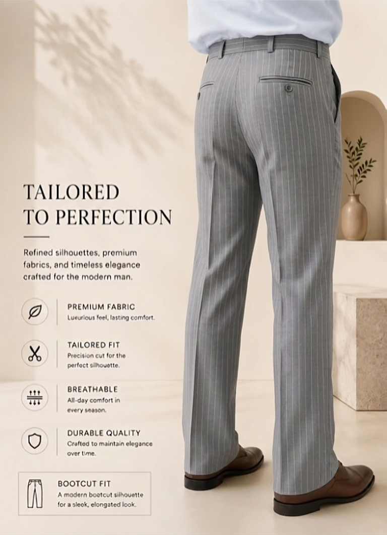 Men Bot Cut Trouser Detail