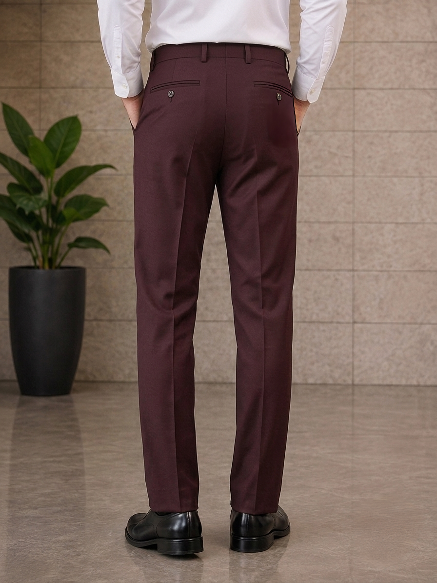 Men Mehrun Solid Trousers Detail
